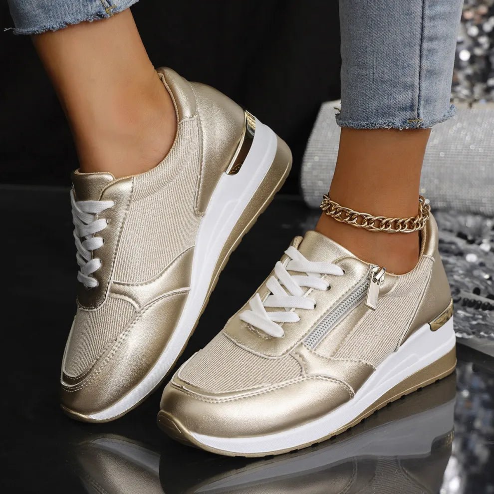Zapatillas cómodas con cremallera lateral - vittoria stile