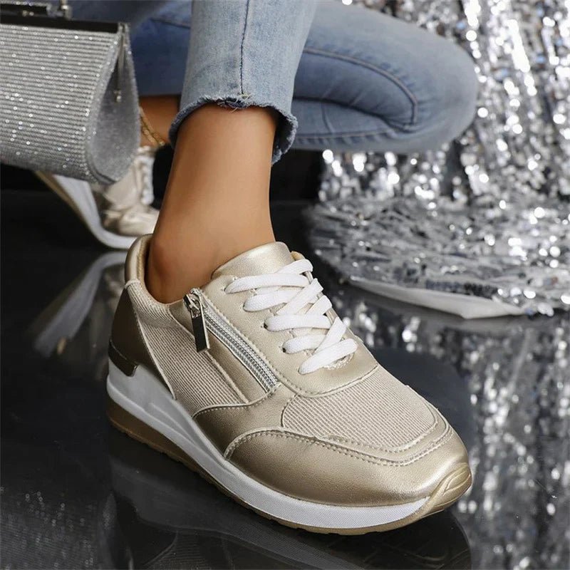 Zapatillas cómodas con cremallera lateral - vittoria stile